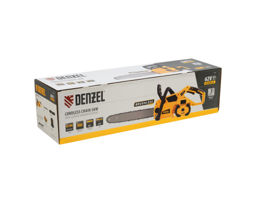 Цепная пила аккумуляторная бесщеточная Denzel RCS 400-62 58620