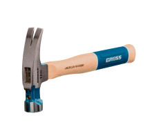 Молоток-гвоздодер 380 г, угол 75, магнит, обрезиненная рукоятка GROSS AMERICAN HICKORY 10413