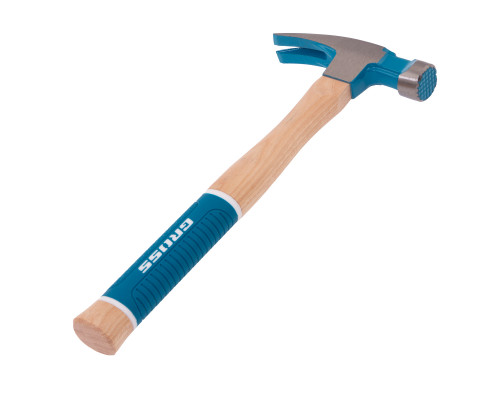 Молоток-гвоздодер 380 г, угол 75, магнит, обрезиненная рукоятка GROSS AMERICAN HICKORY 10413