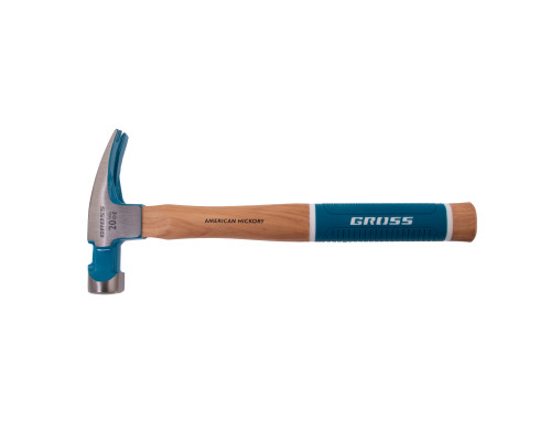 Молоток-гвоздодер,560 г, угол 75, магнит, обрезиненная рукоятка GROSS AMERICAN HICKORY 10419