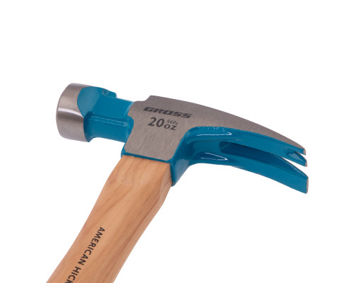 Молоток-гвоздодер,560 г, угол 75, магнит, обрезиненная рукоятка GROSS AMERICAN HICKORY 10419