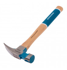 Молоток-гвоздодер, 680 г, угол 75, магнит, обрезиненная рукоятка GROSS AMERICAN HICKORY 10425