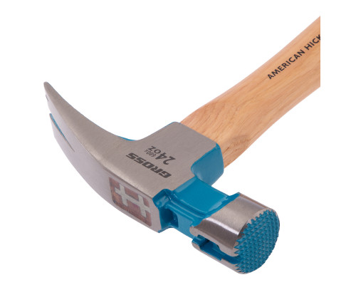 Молоток-гвоздодер, 680 г, угол 75, магнит, обрезиненная рукоятка GROSS AMERICAN HICKORY 10425
