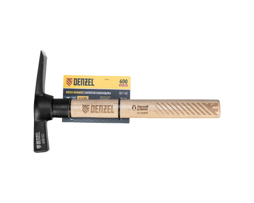 Молоток каменщика Denzel 600 г, буковая рукоятка, EFP 10643