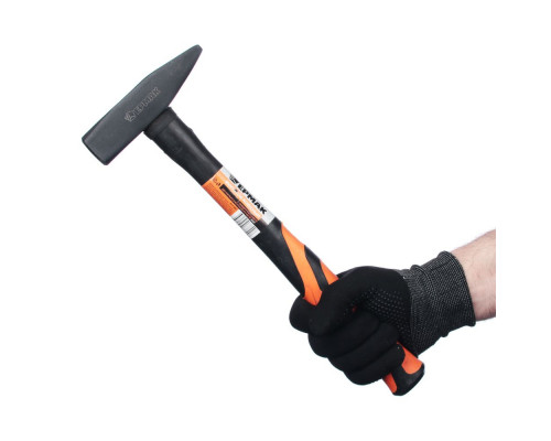 Молоток кованый с фиберглассовой двухкомпонентной ручкой 600 г ЕРМАК 615-087