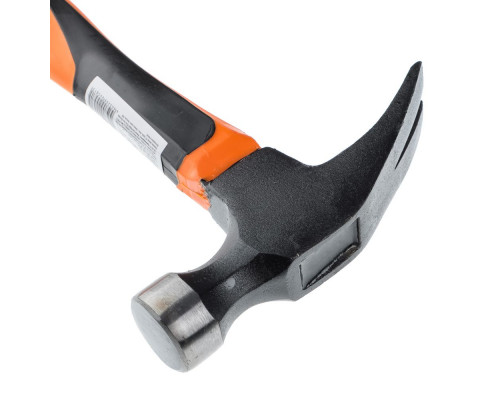 Молоток-гвоздодер ЕРМАК 335 мм, обрезиненная рукоятка 500 гр 662-015