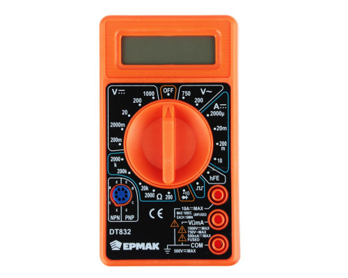 Мультиметр цифровой ЕРМАК DT-832 660-004