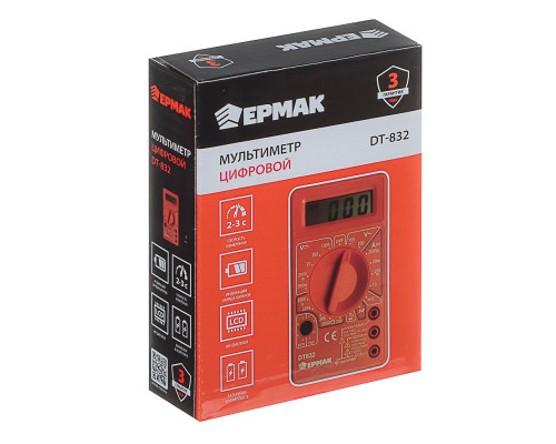 Мультиметр цифровой ЕРМАК DT-832 660-004