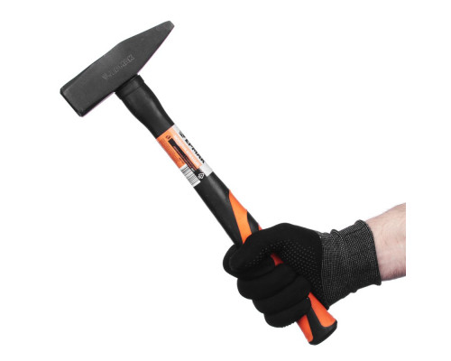 Молоток кованый с фиберглассовой двухкомпонентной ручкой 800 г ЕРМАК 662-423