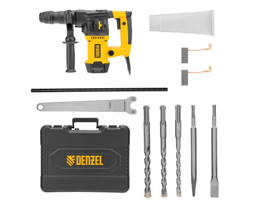 Перфоратор электрический Denzel RHVB-1250-32, SDS-plus, 1250 Вт, 5,5 Дж 26614