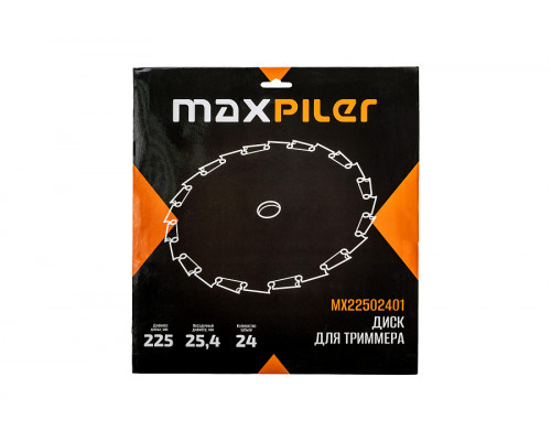 Фреза для триммера MAXPILER 225х25,4х1,4 мм, 24 зуба MX22502401