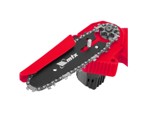 Цепная мини-пила аккумуляторная MTX MCS-100, шина 100 мм, Li-Ion, 20 В 58640