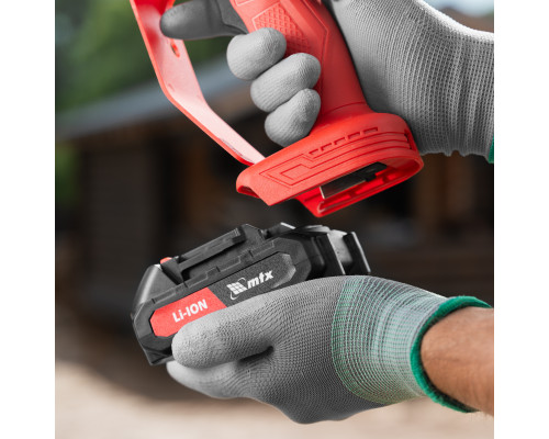 Цепная мини-пила аккумуляторная MTX MCS-100, шина 100 мм, Li-Ion, 20 В 58640