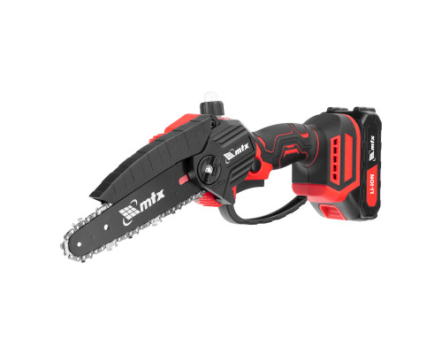 Цепная мини-пила аккумуляторная MTX MCS-150, шина 150 мм, Li-Ion, 20 В 58641