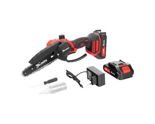Цепная мини-пила аккумуляторная MTX MCS-150, шина 150 мм, Li-Ion, 20 В 58641