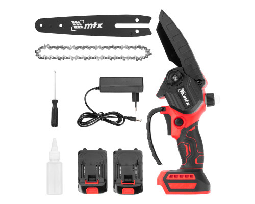 Цепная мини-пила аккумуляторная MTX MCS-150, шина 150 мм, Li-Ion, 20 В 58641
