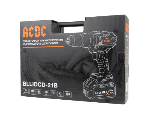 Дрель-шуруповёрт аккумуляторный ударный бесщеточный ACDC BLLIDCD-21B T0069