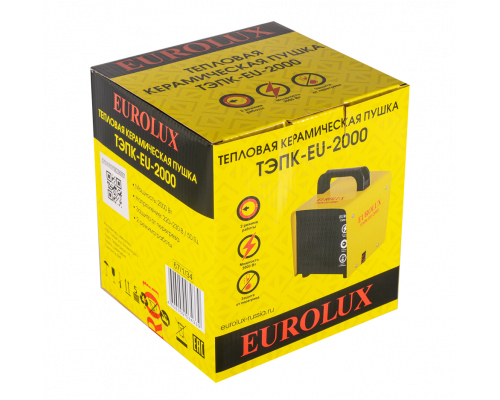 Тепловая электрическая пушка Eurolux ТЭПК-EU-2000 (керам. нагрев. элемент, квадратная) 67/1/34