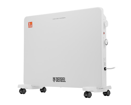 Конвектор электрический Denzel XCE-1500, 230 В, 1500 Вт, Х-элемент, термостат, колеса 98139