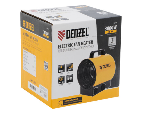 Тепловая пушка Denzel ТВ-3K 230 В, 3 реж. вентилятор, 1500/3000 Вт 98403