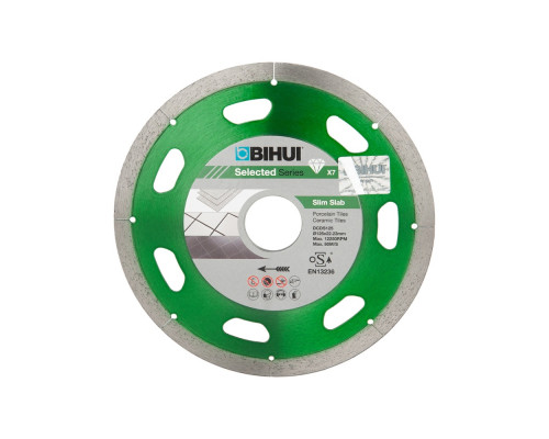 Диск алмазный Сплошной BIHUI 125х1,1х22,2 мм SLIM SLAB зеленый (сух рез) DCDS125