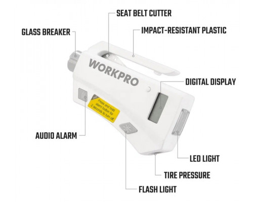 Многоцелевой аварийный инструмент 7 в 1 WORKPRO WP319024