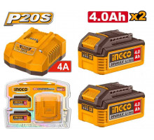 Набор аккумуляторов и зарядное устройство INGCO INDUSTRIAL 2x4 Ач FBCPK2013
