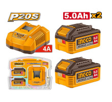 Набор аккумуляторов и зарядное устройство INGCO INDUSTRIAL 2x5 Ач FBCPK2513
