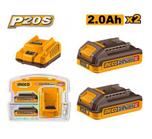Набор аккумуляторов и зарядное устройство INGCO INDUSTRIAL 2x2 Ач FBCPK2212