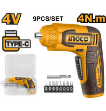 Аккумуляторная отвертка INGCO 4 В 4 Нм 1/4" CSDLI0458