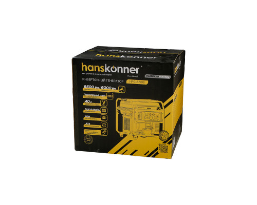 Бензогенератор инверторный Hanskonner 6.5 кВт HPG-6500I