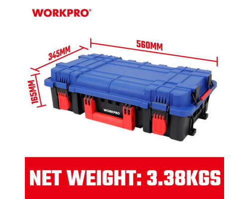 Ящик для инструмента WorkPro штабелируемый с пластиковой крышкой WP283030