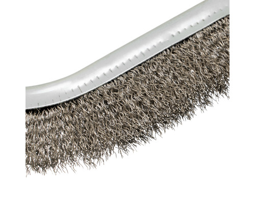 Щетка металлическая с пластмассовой ручкой, нержавеющая проволока DENZEL 748287