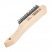 Щетка зачистная 6-и рядная, прямая проволока из нержавеющей стали с деревянной ручкой, EFP Denzel 74846