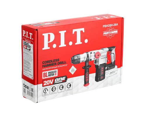 Перфоратор SDS-Plus аккумуляторный бесщеточный P.I.T. PBH20H-26A SOLO