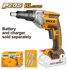 Аккумуляторная шуруповерт для гипсокартона 20В 30Нм без АКБ и ЗУ INGCO INDUSTRIAL CDSLI20428