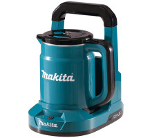 Аккумуляторный чайник Makita LXT 2x18В, объем 800 мл, клапан в крышке, метал. фильтр, док-станция DKT360Z