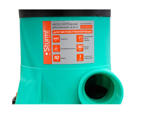 Насос погружной дренажный Sturm! WP9760PVU