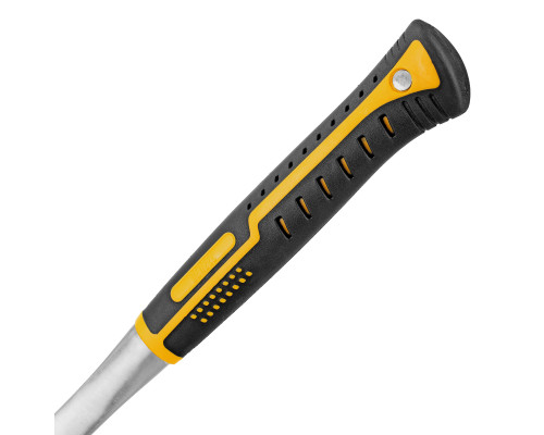 Топор цельнометаллический Denzel 600г, двухкомпонентная обрезиненная рукоятка, прямой хват 21510