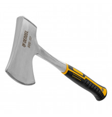 Топор цельнометаллический Denzel 800 г, двухкомпонентная обрезиненная рукоятка, прямой хват 21511