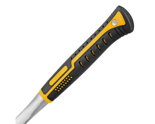 Топор цельнометаллический Denzel 800 г, двухкомпонентная обрезиненная рукоятка, прямой хват 21511