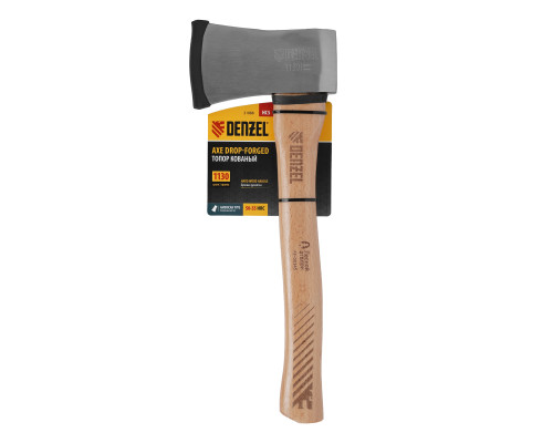 Топор кованый Denzel 1130 г, американский тип, буковая рукоятка, 430 мм, EFP 21888