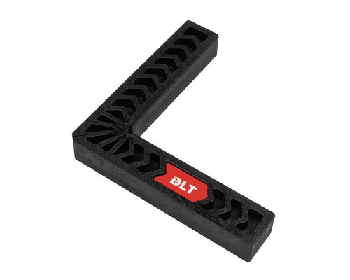 Угольник столярный пластиковый DLT, ЧЕРНЫЙ, 160x160 мм 86710