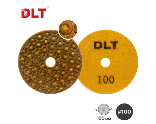 Алмазный гибкий шлифовальный круг (АГШК/Черепашка) DLT №10, #100, Ø100 мм 0931