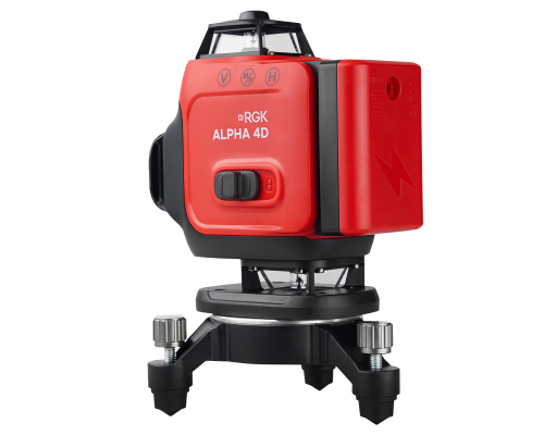 Лазерный уровень RGK ALPHA 4D с зелёным лучом 722880