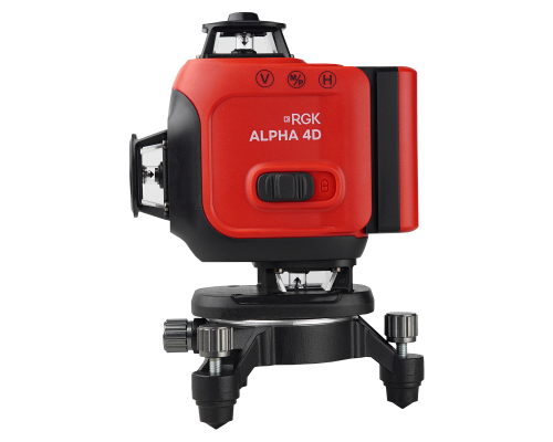 Лазерный уровень RGK ALPHA 4D с зелёным лучом 722880