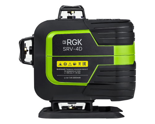 Лазерный уровень RGK SRV-4D с зеленым лучом с сервоприводом 725348