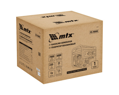 Генератор бензиновый MTX RS-9000E, 7 кВт, 230В, электростартер 946165