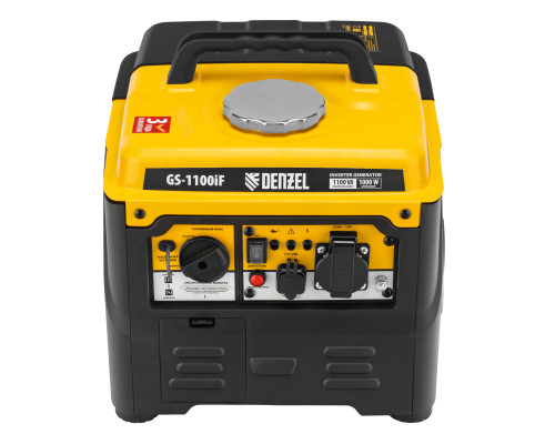 Генератор инверторный Denzel GS-1100iF, 1,1 кВт, 230 В, ручной старт 94706