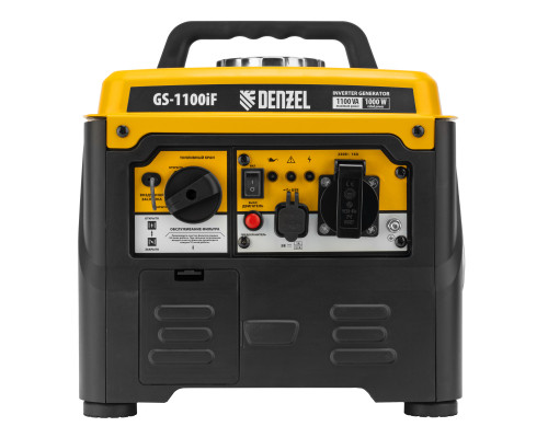 Генератор инверторный Denzel GS-1100iF, 1,1 кВт, 230 В, ручной старт 94706